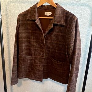 Molly Bracken Chocolate Plaid Blazer